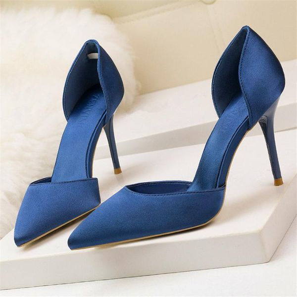 korean elegant solid silk shallow women's sandals high heels summer shoe pointed toe side hollow office shoes for women, Black
korean elegant solid silk shallow women's sandals high heels summer shoe pointed toe side hollow office shoes for women, Black
