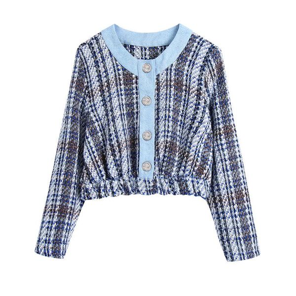 women's jackets women spring autumn denims patchwork grain jacket female o neck single breasted elastic hem casual fashion streetwear, Black;brown
women's jackets women spring autumn denims patchwork grain jacket female o neck single breasted elastic hem casual fashion streetwear, Black;brown