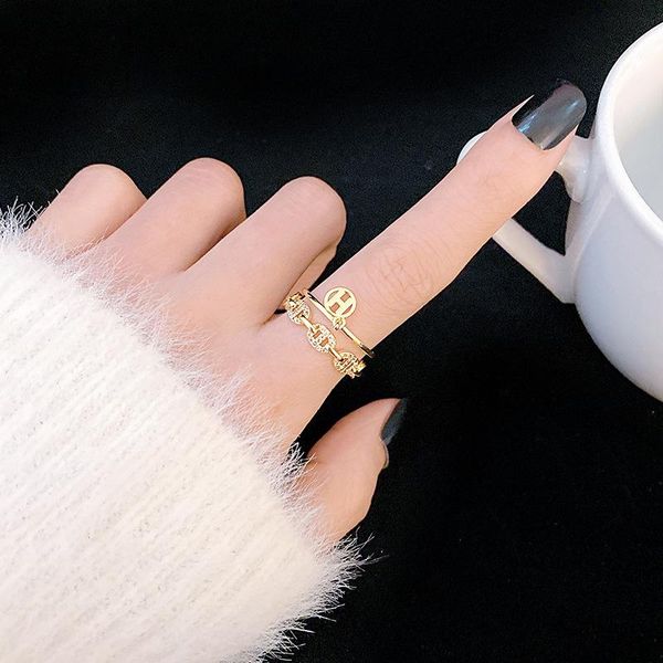 cluster rings double-layer personality super fairy fashion zircon ring net red niche letter opening adjustable queen fan children, Golden;silver
cluster rings double-layer personality super fairy fashion zircon ring net red niche letter opening adjustable queen fan children, Golden;silver