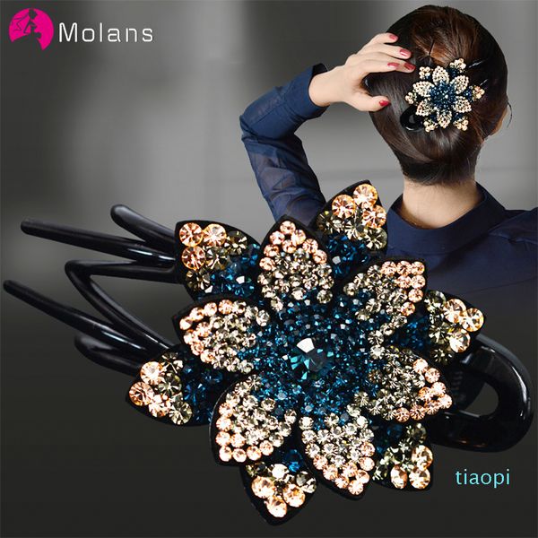 molans rhinestone flower duckbill claws vintage clips hair accessories for women shinning hairpin ponytail headwear, Golden;silver
molans rhinestone flower duckbill claws vintage clips hair accessories for women shinning hairpin ponytail headwear, Golden;silver