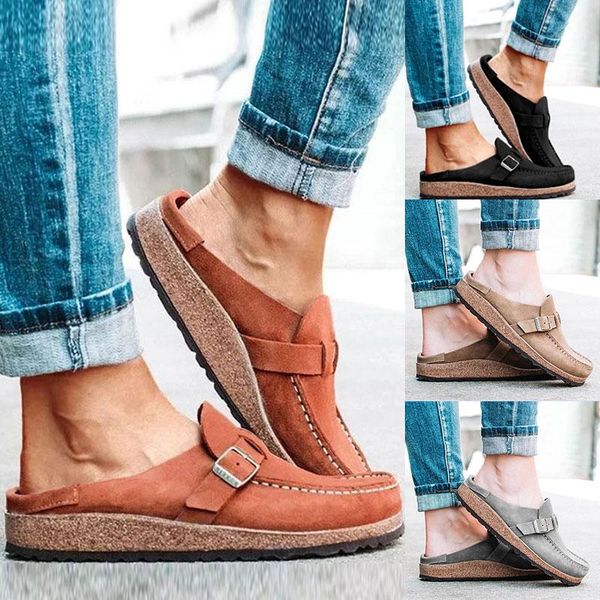 slippers fashion summer sandals women casual half comfortable low heel classic outdoor breathable suede shoes, Black
slippers fashion summer sandals women casual half comfortable low heel classic outdoor breathable suede shoes, Black