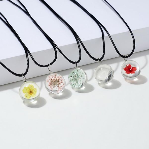 fashion eternal flower glass pendant trendy leather cord women necklace female neck chains gifts for girl jewelery accessories necklaces, Silver
fashion eternal flower glass pendant trendy leather cord women necklace female neck chains gifts for girl jewelery accessories necklaces, Silver