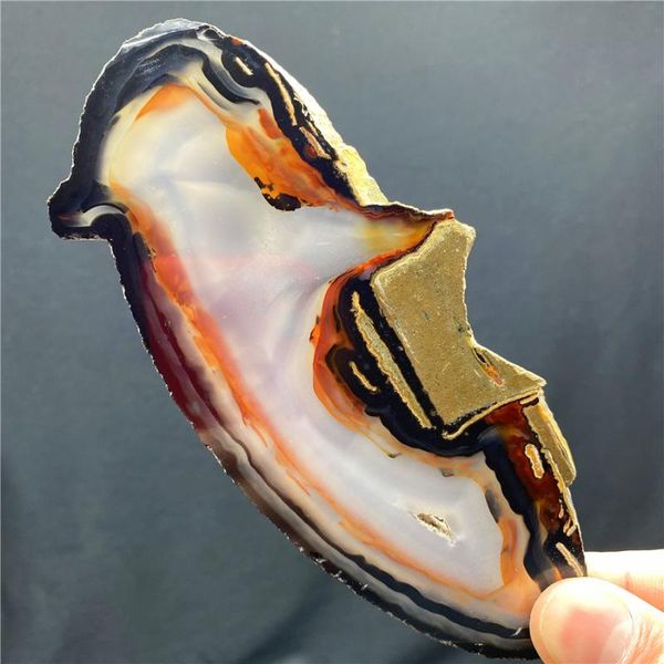decorative objects & figurines natural striped agate crystal slab point healing specimen household decoration
decorative objects & figurines natural striped agate crystal slab point healing specimen household decoration
