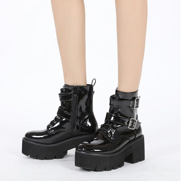 boots women's patent leather booties casual round toe platform female ankle fashion zippers modern black ladies
boots women's patent leather booties casual round toe platform female ankle fashion zippers modern black ladies