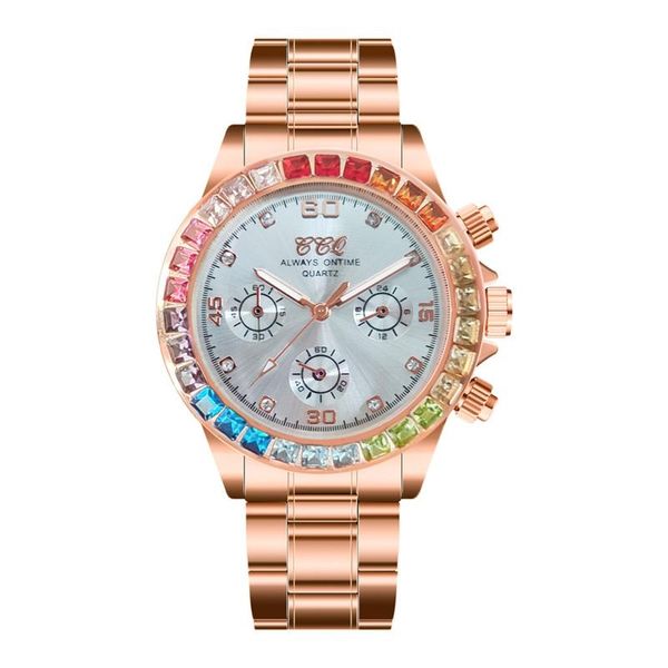 wristwatches stainless steel color rhinestone diamond men's watch three-eye square vintage casual quartz mens reloj, Slivery;brown
wristwatches stainless steel color rhinestone diamond men's watch three-eye square vintage casual quartz mens reloj, Slivery;brown