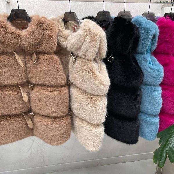 women's fur & faux conkor fashion o neck vests women elegant winter solid coats zipper closure artificial ladies, Black
women's fur & faux conkor fashion o neck vests women elegant winter solid coats zipper closure artificial ladies, Black