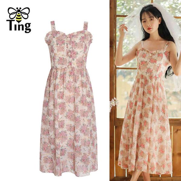 vintage ruched strap floral printing midi long a line dresses button decor sweety girl summer fashion casual vestidos za 210513, Black;gray
vintage ruched strap floral printing midi long a line dresses button decor sweety girl summer fashion casual vestidos za 210513, Black;gray