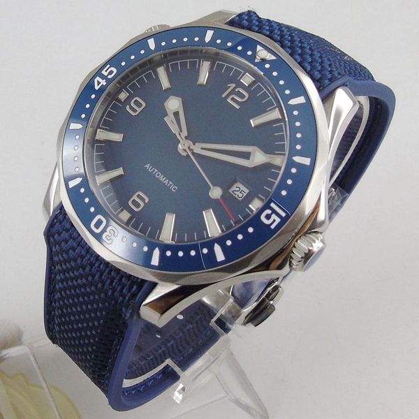 wristwatches luxury 41mm automatic mechancial mens watch blue dial sapphire luminous glass miyota movement rubber band ceramic bezel date, Slivery;brown
wristwatches luxury 41mm automatic mechancial mens watch blue dial sapphire luminous glass miyota movement rubber band ceramic bezel date, Slivery;brown