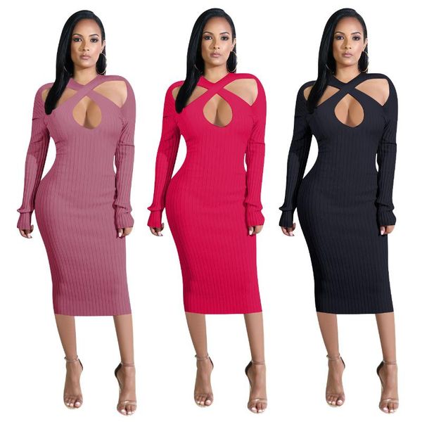 long sleeve cut out dress elegant party club streetwear stripped fabric women's fall winter clothings solid color sundress casual dress, Black;gray
long sleeve cut out dress elegant party club streetwear stripped fabric women's fall winter clothings solid color sundress casual dress, Black;gray