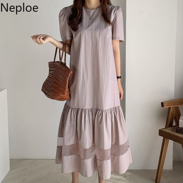 neploe vintage dress for women o-neck short sleeve temperament vestidos korean gauze patchwork pleated loose elegant dresses 210422, Black;gray
neploe vintage dress for women o-neck short sleeve temperament vestidos korean gauze patchwork pleated loose elegant dresses 210422, Black;gray