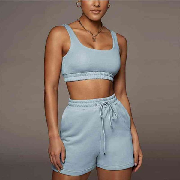 women shorts tracksuit 2 piece set sleeveless crop tank drawstring shorts womens suit summer sportswear lady sets, Gray
women shorts tracksuit 2 piece set sleeveless crop tank drawstring shorts womens suit summer sportswear lady sets, Gray