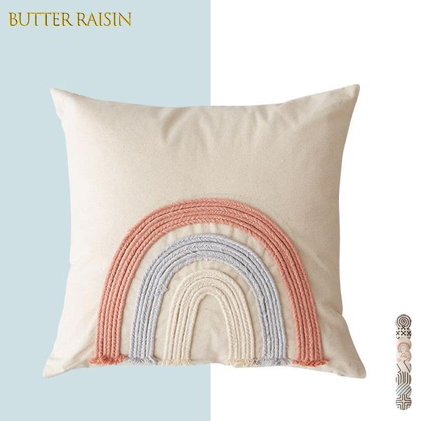 cushion/decorative pillow home decoration rainbow cushion cover black stripe rope embroidery pink 45x45cm pillowcase for living room bed
cushion/decorative pillow home decoration rainbow cushion cover black stripe rope embroidery pink 45x45cm pillowcase for living room bed