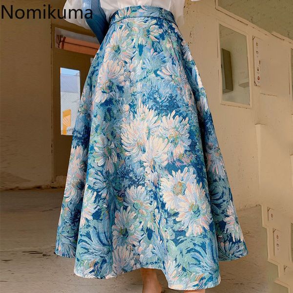 nomikuma spring korean flowers printing woman skirts high waist a-line elegant mujer faldas new mid-calf skirt 6g471 210427, Black
nomikuma spring korean flowers printing woman skirts high waist a-line elegant mujer faldas new mid-calf skirt 6g471 210427, Black