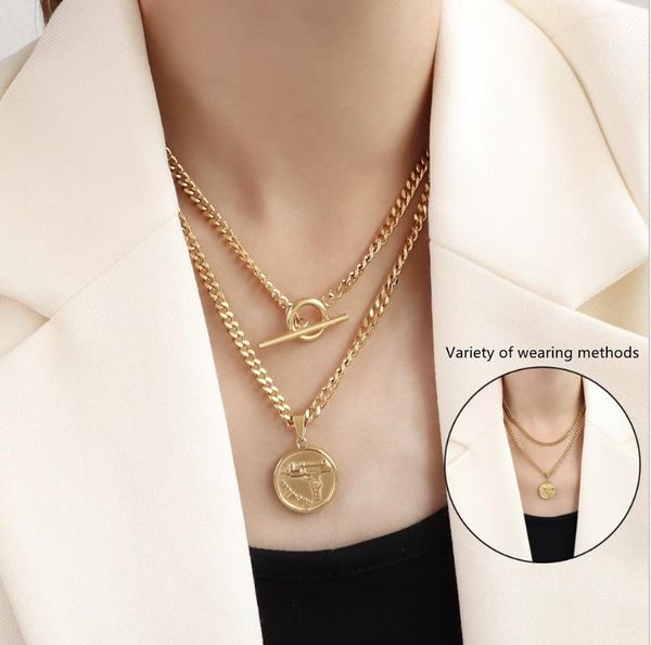 pendant necklaces thick stainless steel titanium necklace 88cm long neck girls jewelry round pendants chain for women gift ot buckle, Silver
pendant necklaces thick stainless steel titanium necklace 88cm long neck girls jewelry round pendants chain for women gift ot buckle, Silver