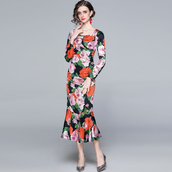 dresses vintage floral print ruched women mermaid satin summer long sleeve square collar v back midi es elegant vestido, Black;gray
dresses vintage floral print ruched women mermaid satin summer long sleeve square collar v back midi es elegant vestido, Black;gray