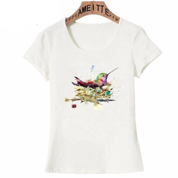 women's t-shirt beautiful hummingbird nest print women short sleeve woman funny bird design casual tees fashion cute girl, White
women's t-shirt beautiful hummingbird nest print women short sleeve woman funny bird design casual tees fashion cute girl, White