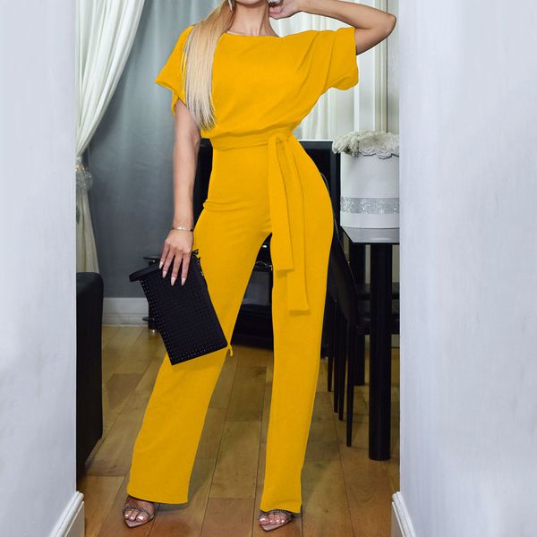 office ladies elegant jumpsuit plus size loose short sleeve wide leg long casual streetwear womens overalls high waist tunic, Black;white
office ladies elegant jumpsuit plus size loose short sleeve wide leg long casual streetwear womens overalls high waist tunic, Black;white