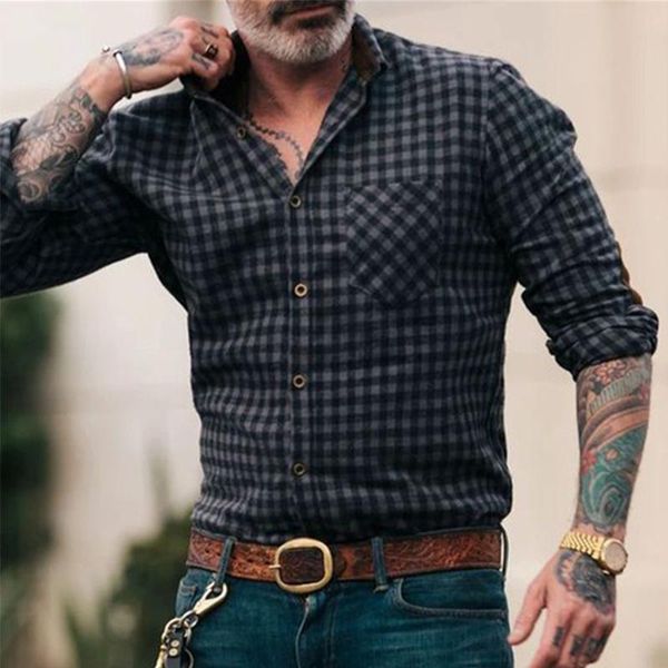 men's casual shirts autumn vintage plaid printed button cardigan men long sleeve shirt fashion streetwear turn-down collar, White;black
men's casual shirts autumn vintage plaid printed button cardigan men long sleeve shirt fashion streetwear turn-down collar, White;black