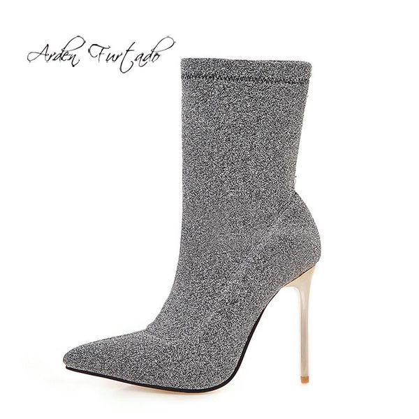 boots arden furtado fashion women's shoes pointed toe stilettos heels elegant ladies mature silver leopard stretch 41, Black
boots arden furtado fashion women's shoes pointed toe stilettos heels elegant ladies mature silver leopard stretch 41, Black