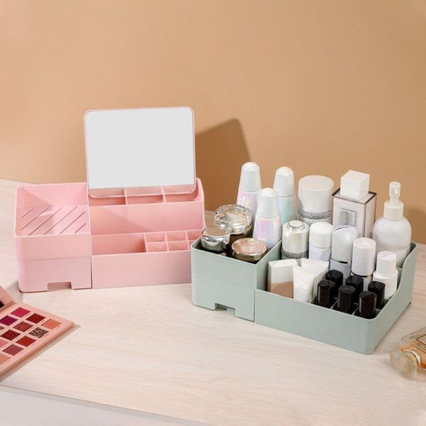 makeup organizer with mirror for cosmetic capacity storage box desksundry multilayer drawer container boxes & bins
makeup organizer with mirror for cosmetic capacity storage box desksundry multilayer drawer container boxes & bins