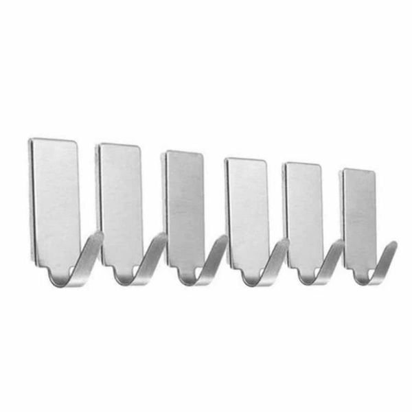 hooks & rails 6pcs stainless steel self-adhesive kit practical wall storage rack traceless kitchen door strong bearing capacity
hooks & rails 6pcs stainless steel self-adhesive kit practical wall storage rack traceless kitchen door strong bearing capacity