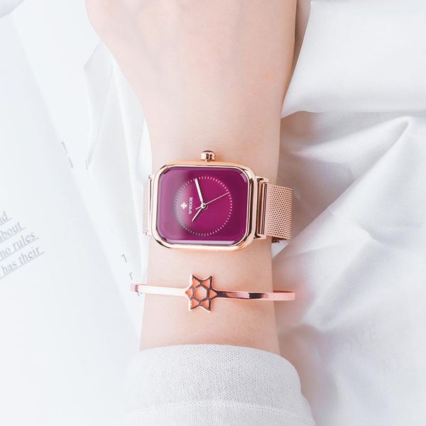 wristwatches japanese quartz movement wwoor 2021 ladies watch fashion mesh strap wristwatch purple square casual women relogio feminino, Slivery;brown
wristwatches japanese quartz movement wwoor 2021 ladies watch fashion mesh strap wristwatch purple square casual women relogio feminino, Slivery;brown