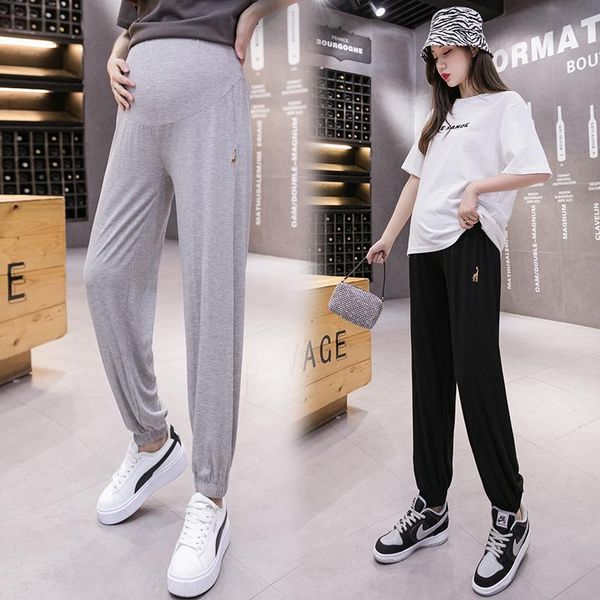 maternity bottoms 026# pants summer solid color high waist adjustable elastic belly support trousers, White
maternity bottoms 026# pants summer solid color high waist adjustable elastic belly support trousers, White