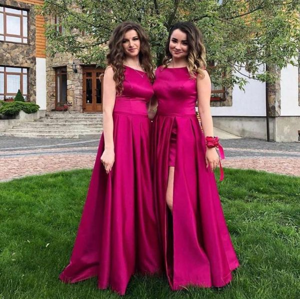 bridesmaid dress bateau a line ball gown dresses thigh-high slits evening sleeveless prom party elastic satin plus size, White;pink
bridesmaid dress bateau a line ball gown dresses thigh-high slits evening sleeveless prom party elastic satin plus size, White;pink