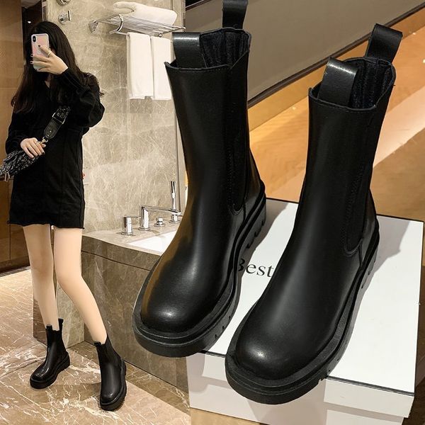 2021 four seasons can wear martin boots chimney, chelsea korean short , single , thick soled wind, Black
2021 four seasons can wear martin boots chimney, chelsea korean short , single , thick soled wind, Black
