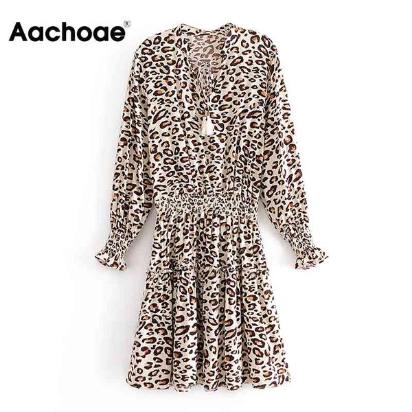 aachoae chic bow tie leopard print mini dress women ruffles elastic wasit retro dress ladies a-line long sleeve party dresses 210413, Black;gray
aachoae chic bow tie leopard print mini dress women ruffles elastic wasit retro dress ladies a-line long sleeve party dresses 210413, Black;gray