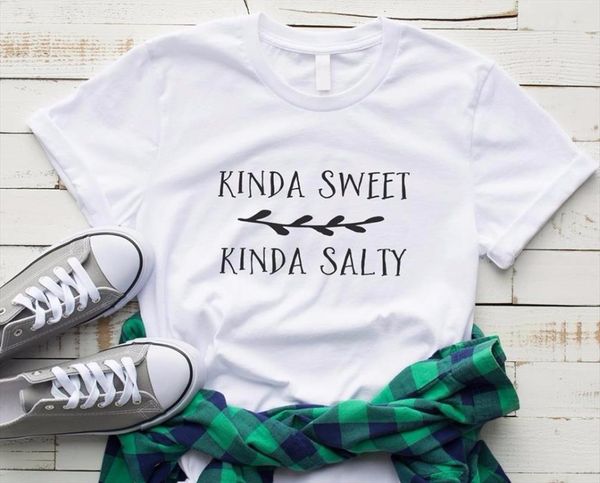 kinda sweet salty print and men t shirts women womens cotton casual funny for lady yong girl tee hipster, White;black
kinda sweet salty print and men t shirts women womens cotton casual funny for lady yong girl tee hipster, White;black