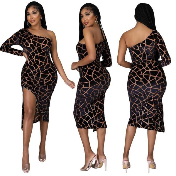 casual dresses oluolin autumn party ladies print one-shoulder long sleeve side zipper slit off-shoulder midi dress women clothes, Black;gray
casual dresses oluolin autumn party ladies print one-shoulder long sleeve side zipper slit off-shoulder midi dress women clothes, Black;gray