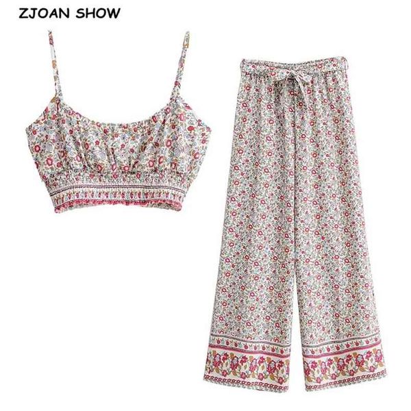 holiday elastic hem floral print bra tank crop women tie bow sashes wide leg pants ruched camis 2 pieces set 210429, White
holiday elastic hem floral print bra tank crop women tie bow sashes wide leg pants ruched camis 2 pieces set 210429, White