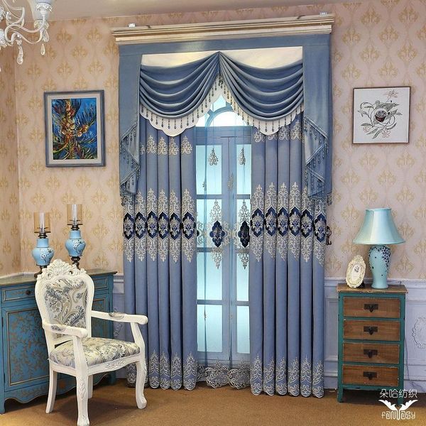 blue style light luxury european embroidery curtains for living room bedroom dining valance curtain jacquard & drapes
blue style light luxury european embroidery curtains for living room bedroom dining valance curtain jacquard & drapes