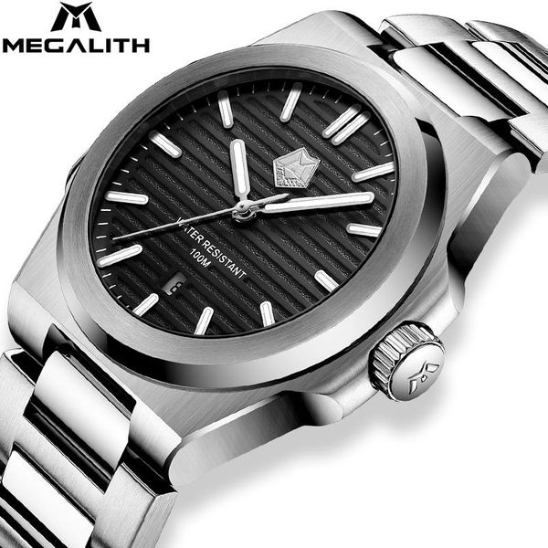 wristwatches relogio masculino megalith date watches for men fashion business waterproof quartz watch man silver black stainless analog, Slivery;brown
wristwatches relogio masculino megalith date watches for men fashion business waterproof quartz watch man silver black stainless analog, Slivery;brown
