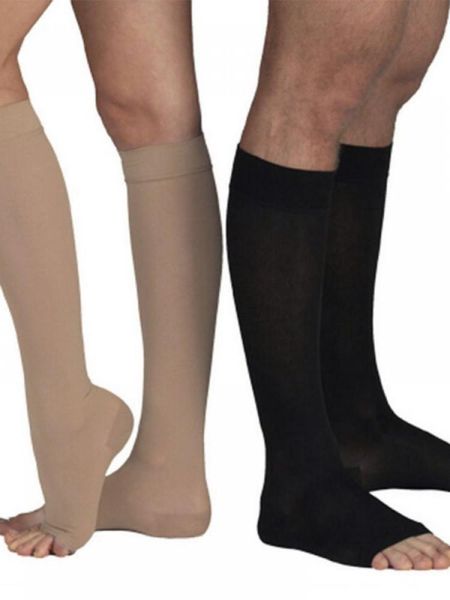 sports socks men's and women's support stockings dance ballet 18-21 mmhg compression knee high open toe, Black
sports socks men's and women's support stockings dance ballet 18-21 mmhg compression knee high open toe, Black