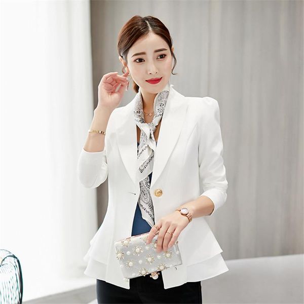 women blazer jacket suit casual long sleeve coat slim office work notched ladies elegant outerwear r289 women's suits & blazers, White;black
women blazer jacket suit casual long sleeve coat slim office work notched ladies elegant outerwear r289 women's suits & blazers, White;black