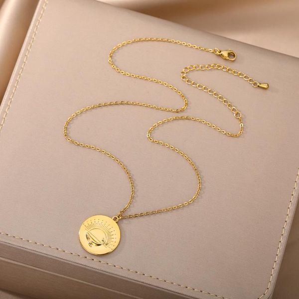pendant necklaces vintage goth sunrise whale necklace for women stainless steel gold choker chain 2021 trend jewelry party gifts, Silver
pendant necklaces vintage goth sunrise whale necklace for women stainless steel gold choker chain 2021 trend jewelry party gifts, Silver