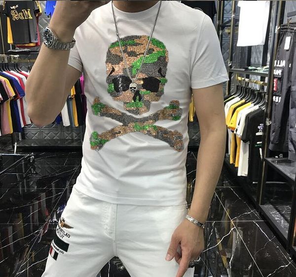 men's t-shirts garments of superior quality tees strass sweatershirt streetwear male fashion around the neck summer tshirt, White;black
men's t-shirts garments of superior quality tees strass sweatershirt streetwear male fashion around the neck summer tshirt, White;black
