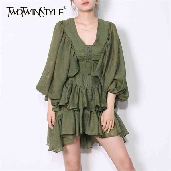 ruffle patchwork spring dress for women v neck lantern long sleeve high waist sashes mini dresses female fashion 210520, Black;gray
ruffle patchwork spring dress for women v neck lantern long sleeve high waist sashes mini dresses female fashion 210520, Black;gray