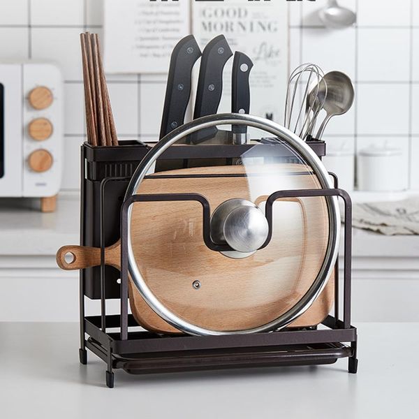 kitchen storage & organization metal steel knife block cutting board chopper holder with drainboard drying rack organizer counter display st
kitchen storage & organization metal steel knife block cutting board chopper holder with drainboard drying rack organizer counter display st