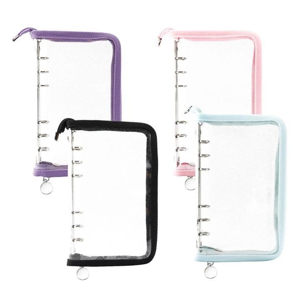 gift wrap 4 pieces binder pockets a6 size 6 rings cover pvc zipper for ring refillable notebook planner
gift wrap 4 pieces binder pockets a6 size 6 rings cover pvc zipper for ring refillable notebook planner