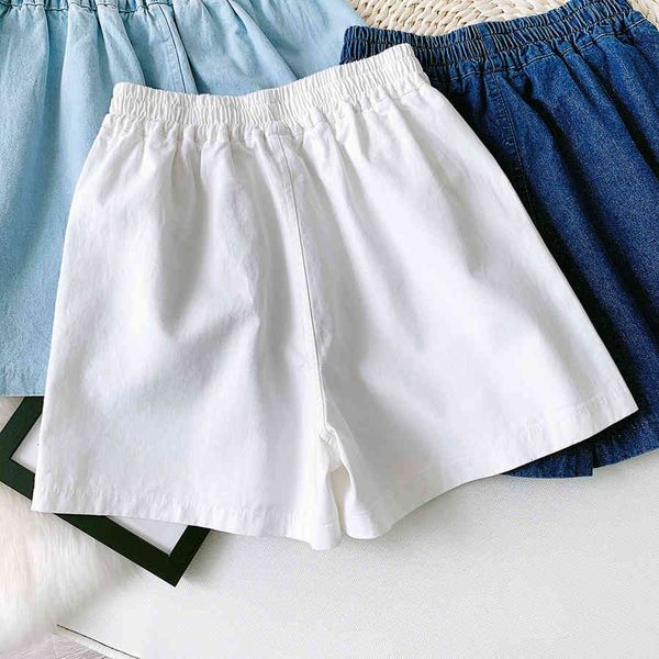 women's shorts summer denim casual high waist stretch white female trousers outwear fdvp, White;black
women's shorts summer denim casual high waist stretch white female trousers outwear fdvp, White;black