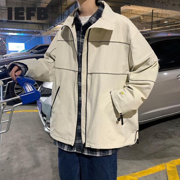 men's jackets iefb mens loose sports casual jacket oversized lapel zipper reflective black blue beige long sleeve coat 2021 spring autu, Black;brown
men's jackets iefb mens loose sports casual jacket oversized lapel zipper reflective black blue beige long sleeve coat 2021 spring autu, Black;brown