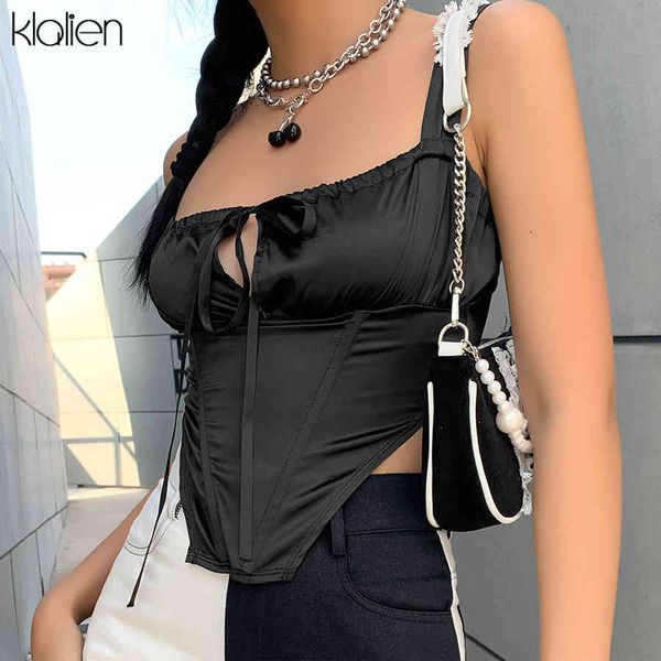 spring fashion tanks 2021 bandage bow black camisole women simple slim party clubwear female new, White
spring fashion tanks 2021 bandage bow black camisole women simple slim party clubwear female new, White