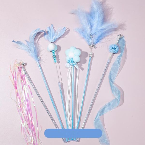 cat toys 6pc feather toy stick with bell teaser wand pet kitten interactive chasing training supplies
cat toys 6pc feather toy stick with bell teaser wand pet kitten interactive chasing training supplies