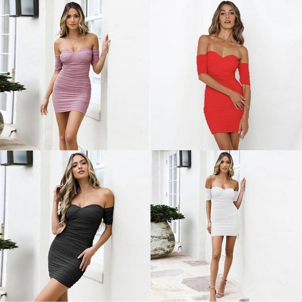 casual dresses 2021 fashion women's dress off-shoulder one-word collar solid color pleated tube top, Black;gray
casual dresses 2021 fashion women's dress off-shoulder one-word collar solid color pleated tube top, Black;gray