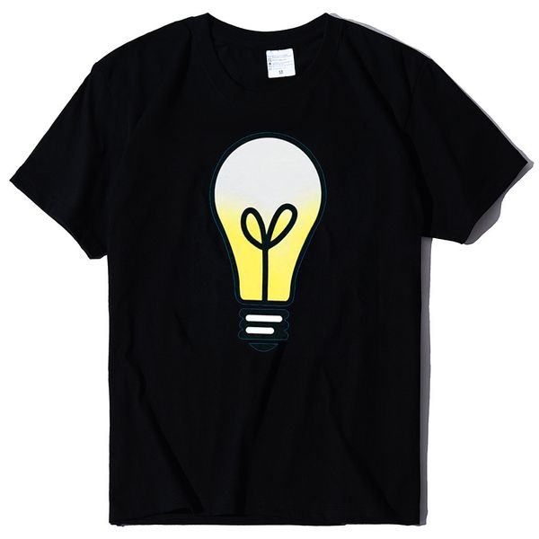 summer short sve light bulb printing round neck pullover trend t-shirt urban leisure women's t-shirt, White
summer short sve light bulb printing round neck pullover trend t-shirt urban leisure women's t-shirt, White