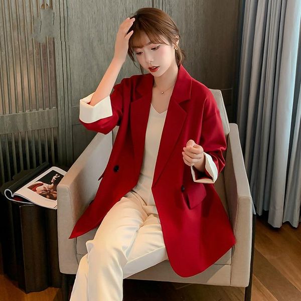 women's suits & blazers peonfly fashion women blazer long sleeve double- breasted pants suit office ladies, White;black 
women's suits & blazers peonfly fashion women blazer long sleeve double- breasted pants suit office ladies, White;black