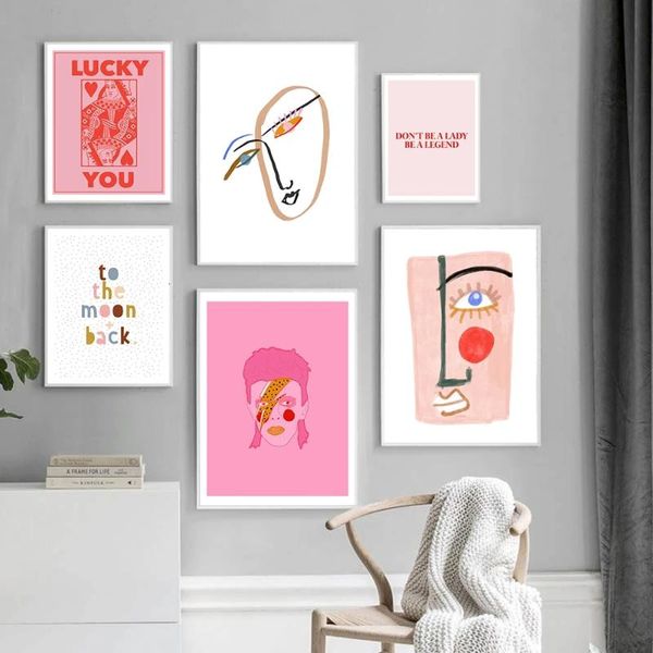 paintings nordic abstract poster line face canvas painting wall art pink style letter lucky you pictures for living room modern decorative
paintings nordic abstract poster line face canvas painting wall art pink style letter lucky you pictures for living room modern decorative